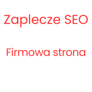 Zaplecze SEO - Firmowa strona